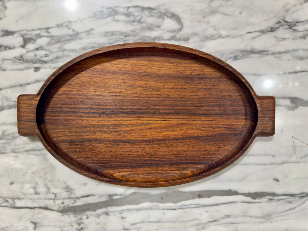 Oval Serving Platter – Solid Shisham Wood – 35 × 25 cm