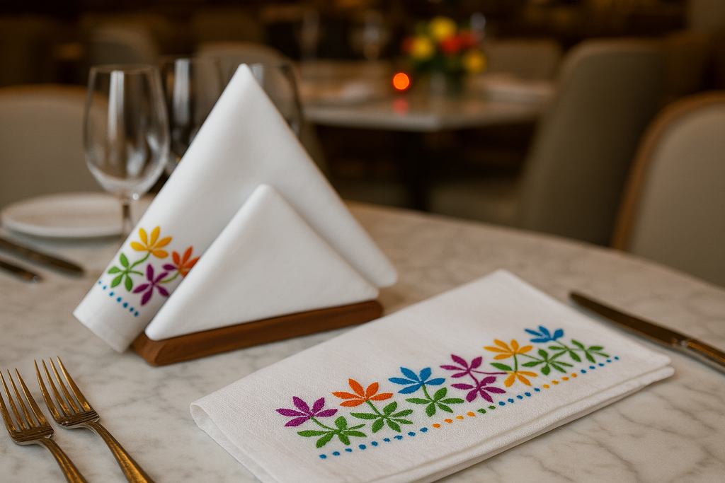 Colorful Cotton Floral Napkins