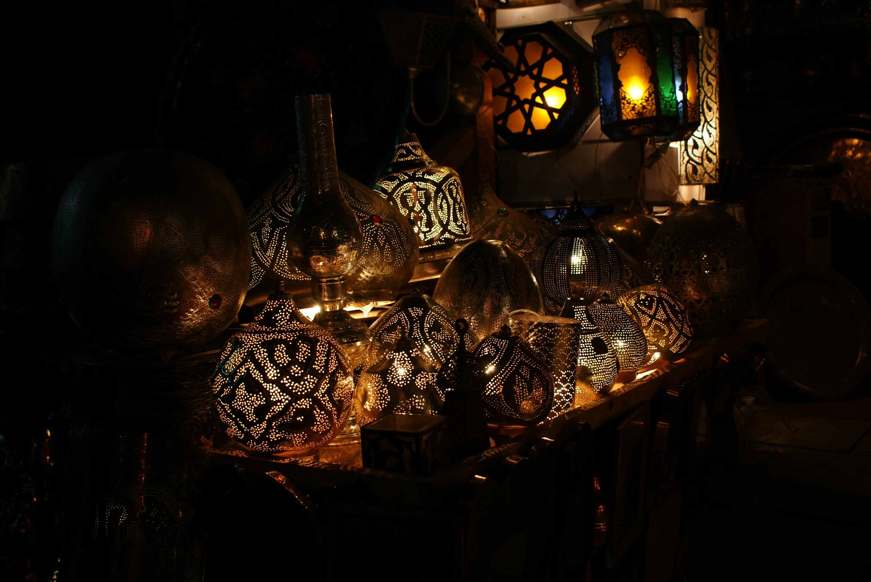 Handcrafted Lantern – Vintage Perforated Metal Decor (No Wiring)