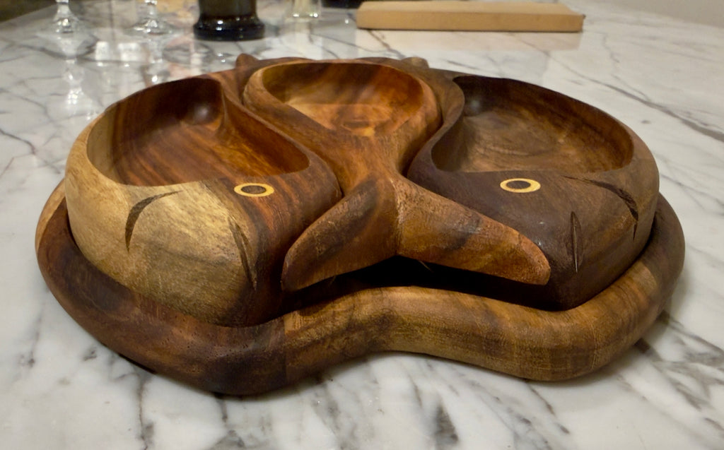 Handcrafted Fish Serving Platter Set – 3 Pieces